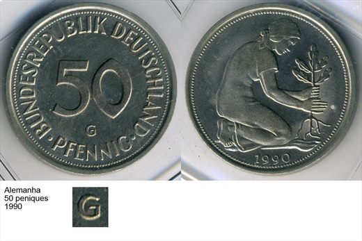 Alemanha - Pfennig 50 - 1990 G - G6 A1 H03 L2C2