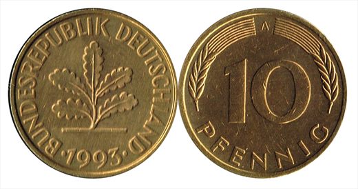 Alemanha - Pfennig 10 - 1993 A