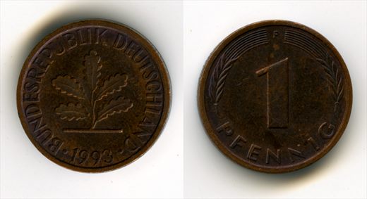 Alemanha - Pfennig 1 - 1993 P