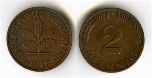 Alemanha - Pfennig 2 - 1978 F