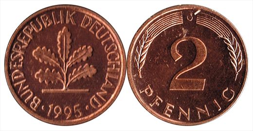 Alemanha - Pfennig 2 - 1995 G