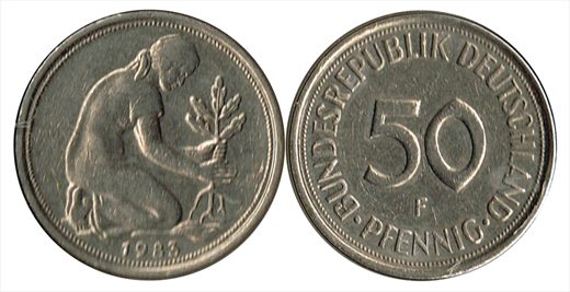 Alemanha - Pfennig 50 - 1983 F