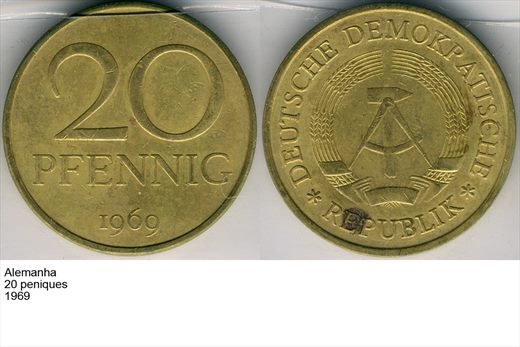 Alemanha - Pfennig 20 - 1969 - G6 A1 H03 L2C4