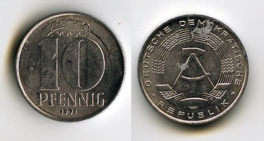Alemanha - Pfennig 10 - 1971