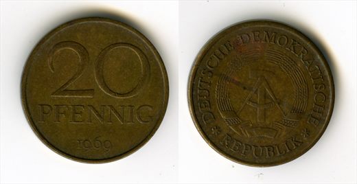 Alemanha - Pfennig 20 - 1969