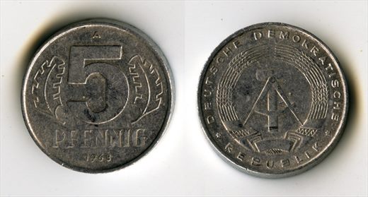 Alemanha - Pfennig 5 - 1968