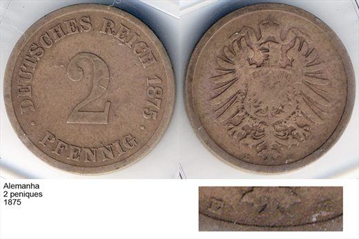 Alemanha - Pfennig 2 - 1875 E - G6 A1 H01