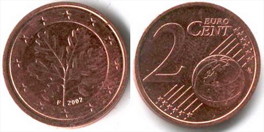 Alemanha - Euro Cent 2 - 2002 F