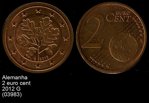 Alemanha - Euro Cent 2 - 2012 G