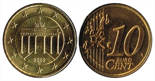 Alemanha - Euro cent 10 - 2002 G