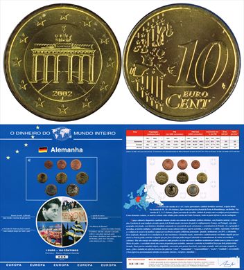 Alemanha - Euro cent 10 - 2002 J DMI