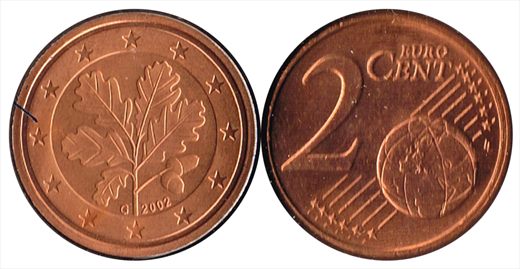 Alemanha - Euro cent 2 - 2002 G