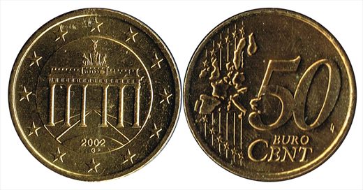 Alemanha - Euro cent 50 - 2002 G