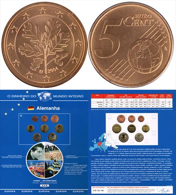 Alemanha - Euro cent 5 - 2004 D DMI