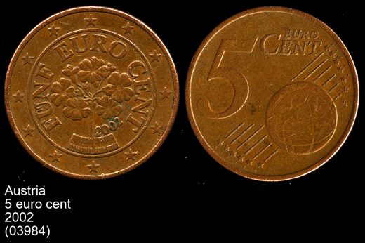 Austria - Euro Cent 5 - 2002