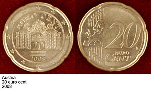 Austria - Euro Cent 20 - 2008