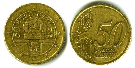 Austria - Euro Cent 50 - 2010