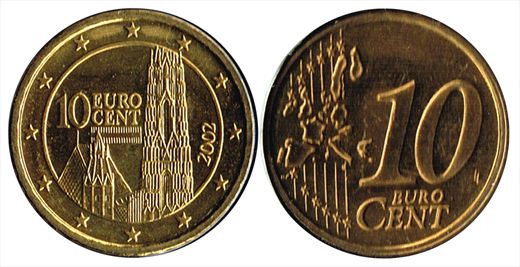 Austria - Euro Cent 10 - 2002