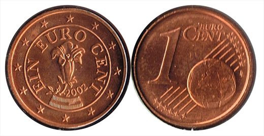 Austria - Euro Cent 1 - 2002