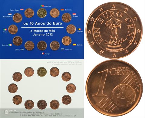 Austria - Euro Cent 1 - 2002 (10 Anos do Euro)