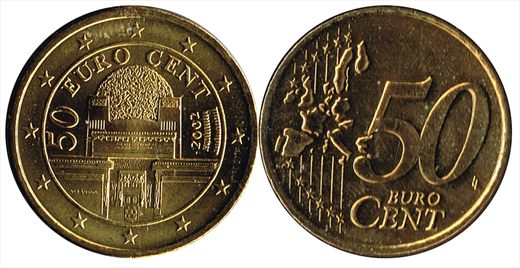 Austria - Euro Cent 50 - 2002