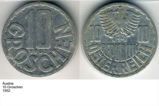 Austria - Groschen 10 - 1952 - G6 A3 H05 L5C2