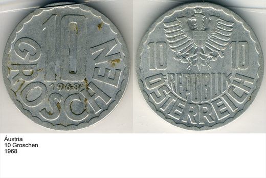 Austria - Groschen 10 - 1968 - G6 A3 H05 L5C3