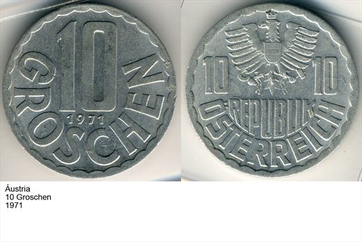 Austria - Groschen 10 - 1971 - G6 A3 H05 L5C4