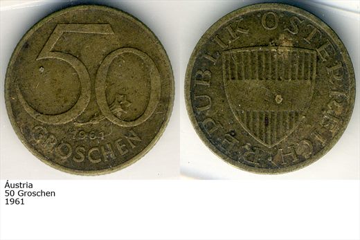 Austria - Groschen 50 - 1961 - G6 A3 H05 L6C4