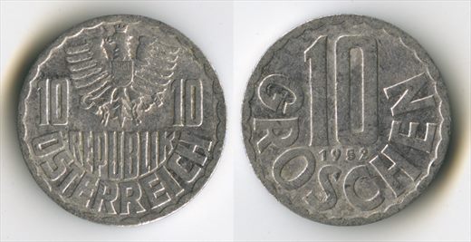 Austria - Groschen 10 - 1952