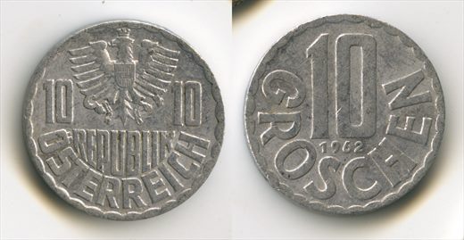 Austria - Groschen 10 - 1962