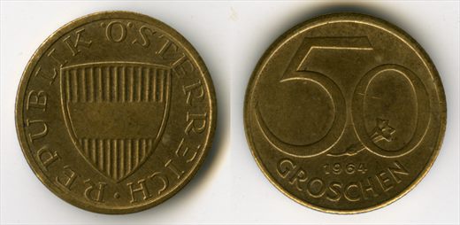 Austria - Groschen 50 - 1964