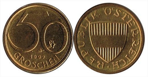 Austria - Groschen 50 - 1997