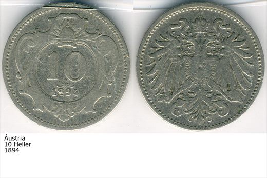 Austria - Heller 10 - 1894 - G6 A1 H01 L3C3