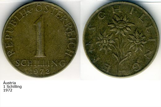 Austria - Schilling 1 - 1972 - G6 A3 H05 L3C5