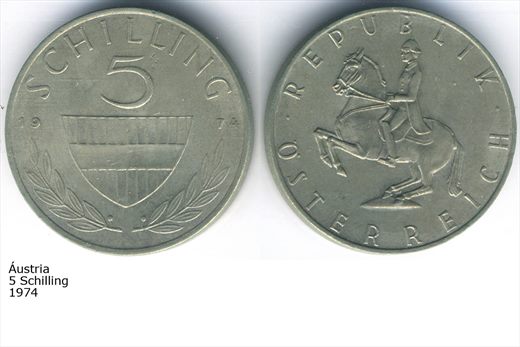 Austria - Schilling 5 - 1974 - G5 A3 H02 L4C1
