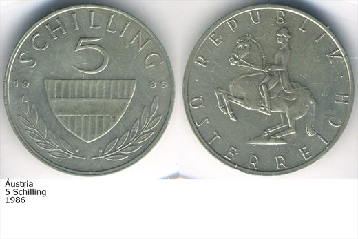 Austria - Schilling 5 - 1986 - G5 A3 H02 L4C3