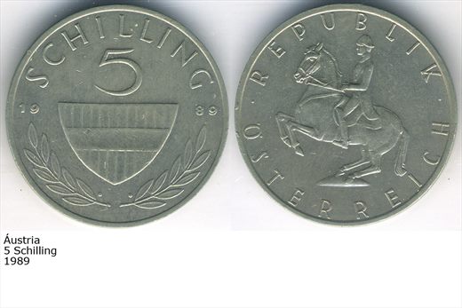Austria - Schilling 5 - 1989 - G5 A3 H02 L4C4