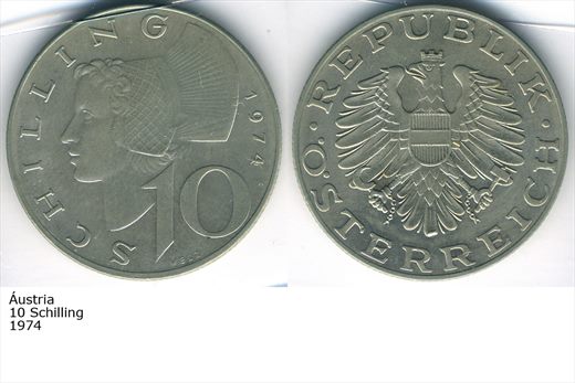 Austria - Schilling 10 - 1974 - G5 A3 H02 L2C3