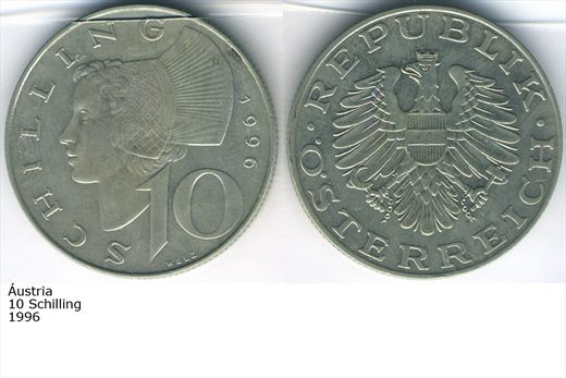 Austria - Schilling 10 - 1996 - G5 A3 H02 L3C2