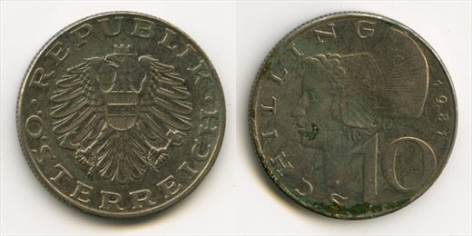 Austria - Schilling 10 - 1981