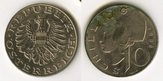 Austria - Schilling 10 - 1986