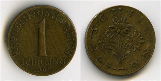 Austria - Schilling 1 - 1961