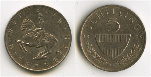 Austria - Schilling 5 - 1980
