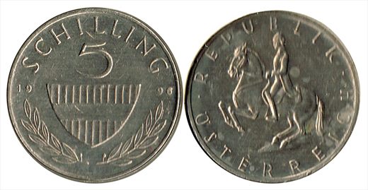 Austria - Schilling 5 - 1996