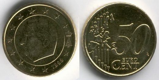 Belgica - Euro Cent 50 - 1999