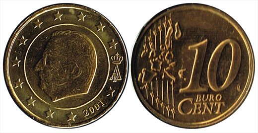 Belgica - Euro cent 10 - 2001