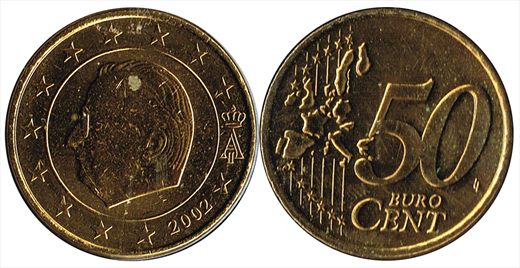 Belgica - Euro cent 50 - 2002