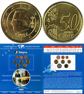 Belgica - Euro cent 50 - 2008 DMI