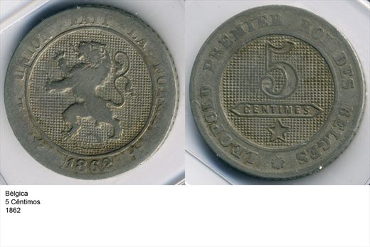 Belgica - Centimo 5 - 1862 - G6 A2 H12